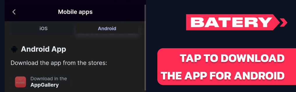 Batery Bet app download for Android