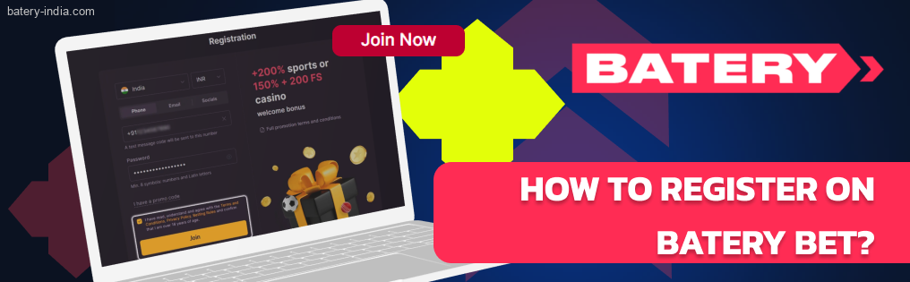 Batery Bet registration process